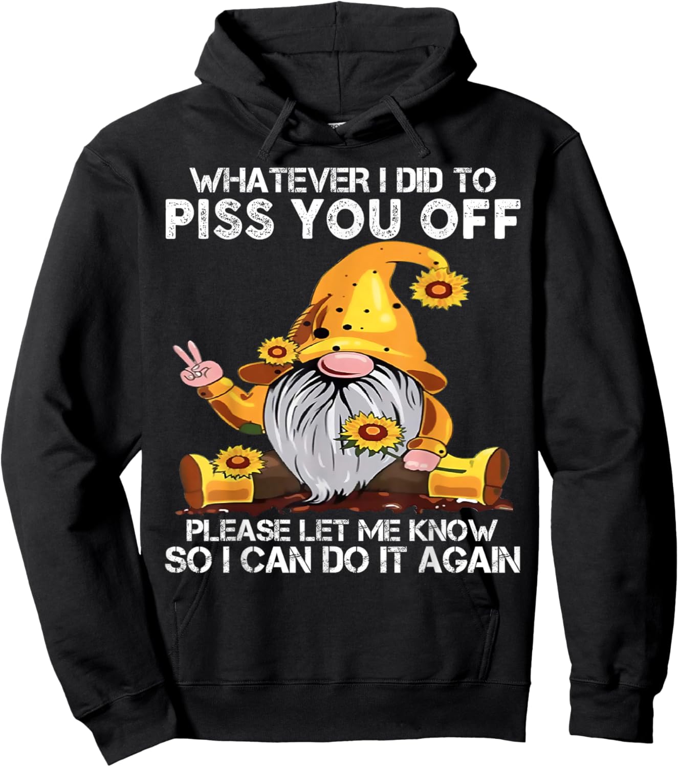 Whatever I Did To Piss You Off Please Let Gnome Hoodie - Hoodie | Black