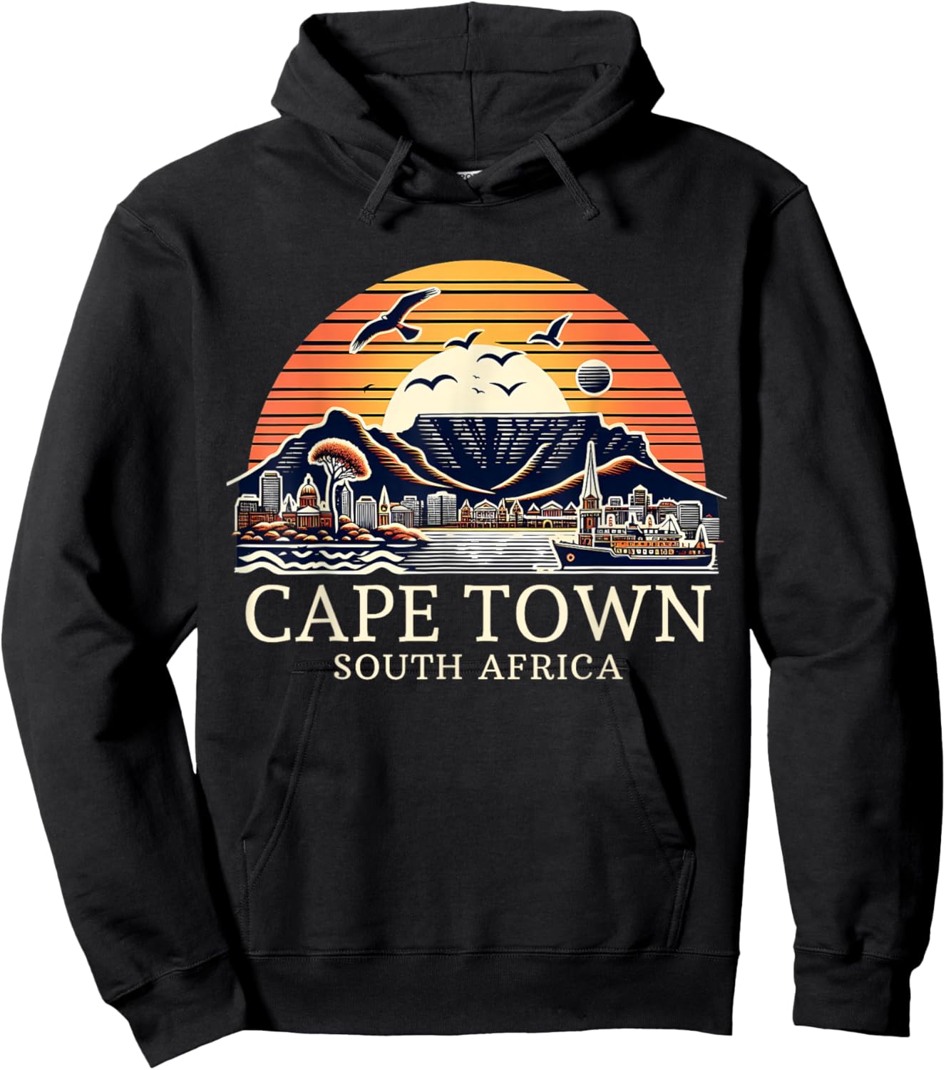 Cape Town South Africa City Souvenir Capital Memorabilia Hoodie - Hoodie | Black