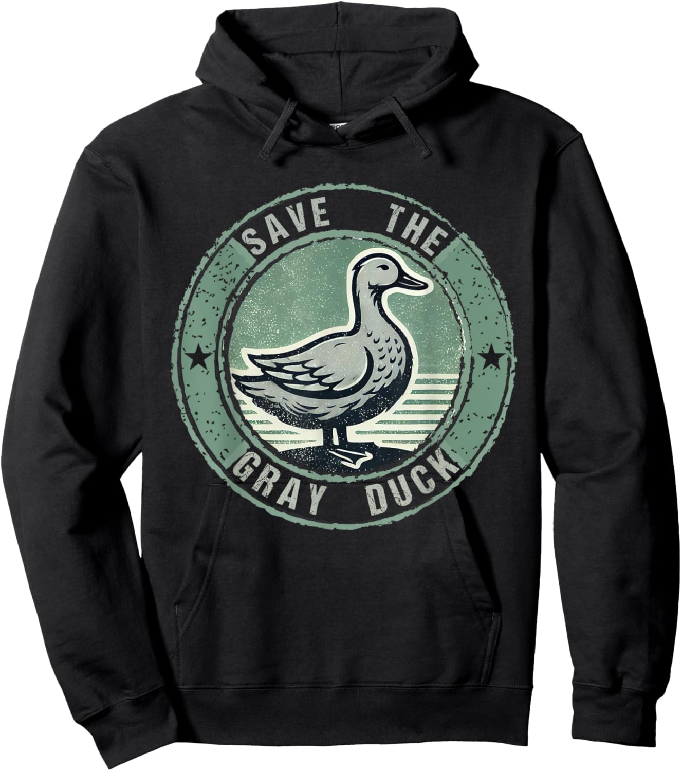 Funny Save The Gray Duck Vintage Black Small Hoodie - Hoodie | Black