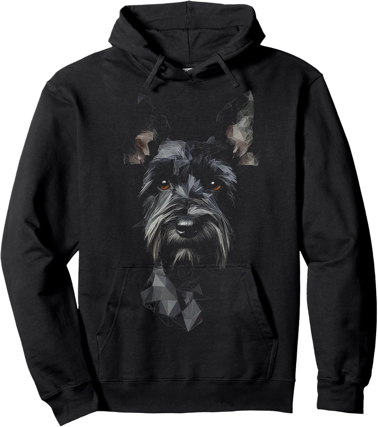 Schnauzer Dog Motif Pet Artwork Schnauzer Hoodie - Hoodie | Black