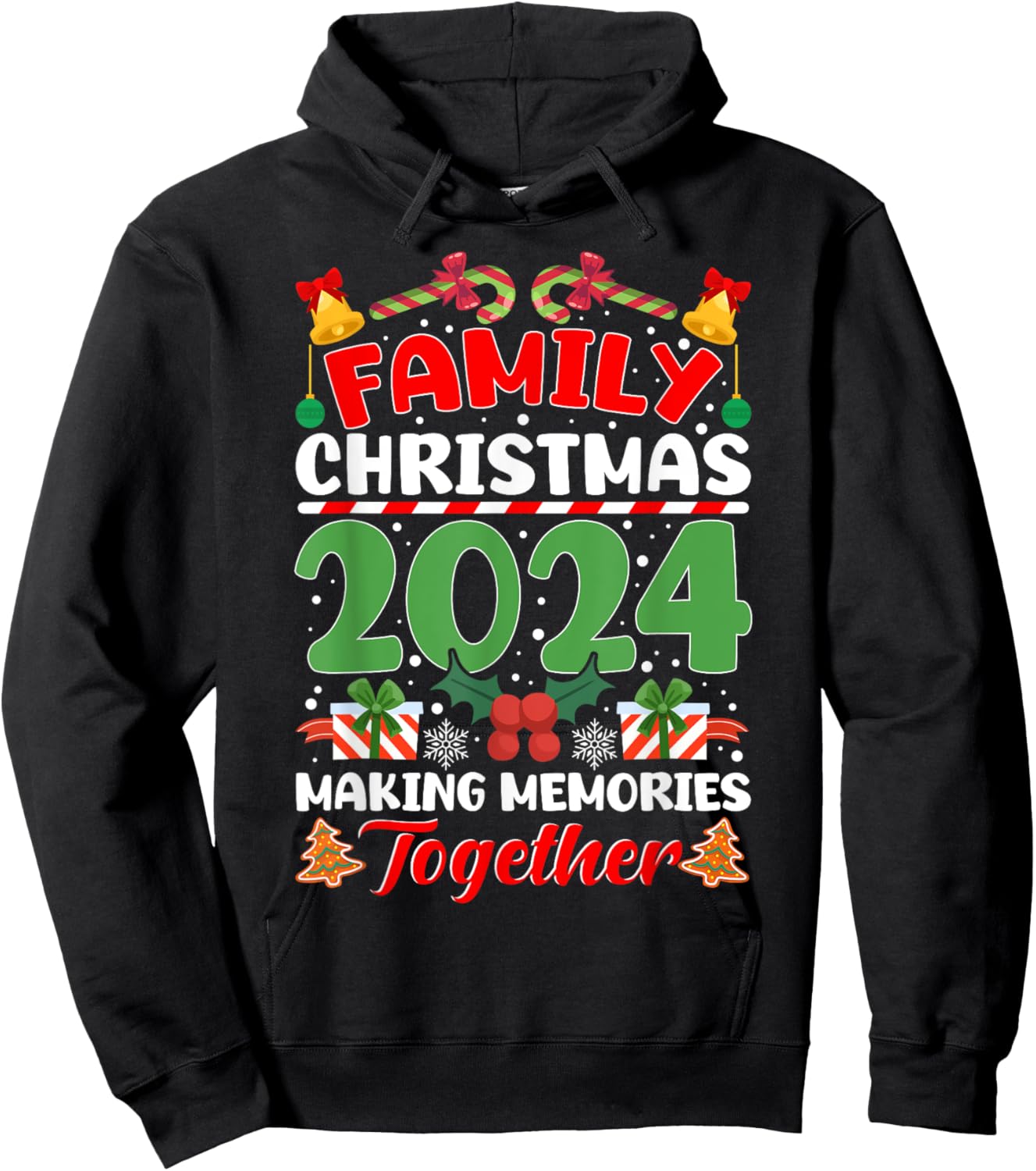 Family Christmas 2024 Matching Family Christmas Squad Xmas Hoodie - Hoodie | Black
