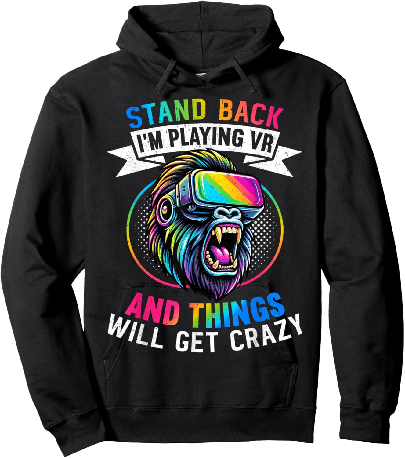 Virtual Reality Athlete Funny VR Gamer Console Headset Hoodie - Hoodie | Black