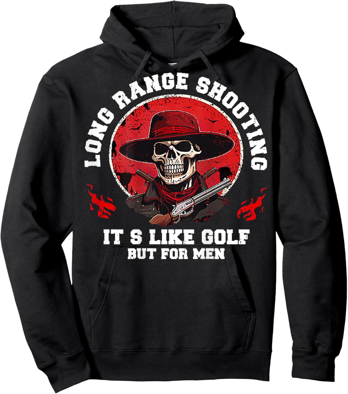 Long Range Shooting It's Like Golf But (on back) Hoodie - Hoodie | Black