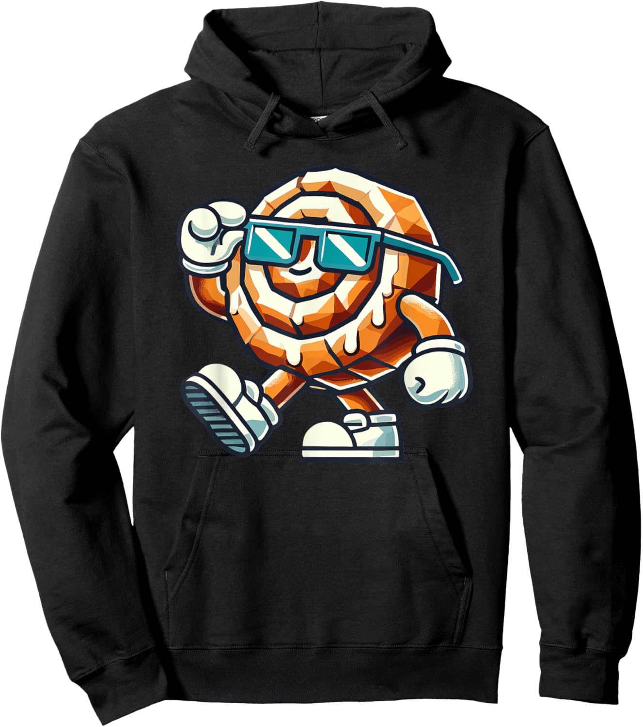 Geometric Art Sunglasses Cinnamon Roll Bake Baker Baking Hoodie - Hoodie | Black