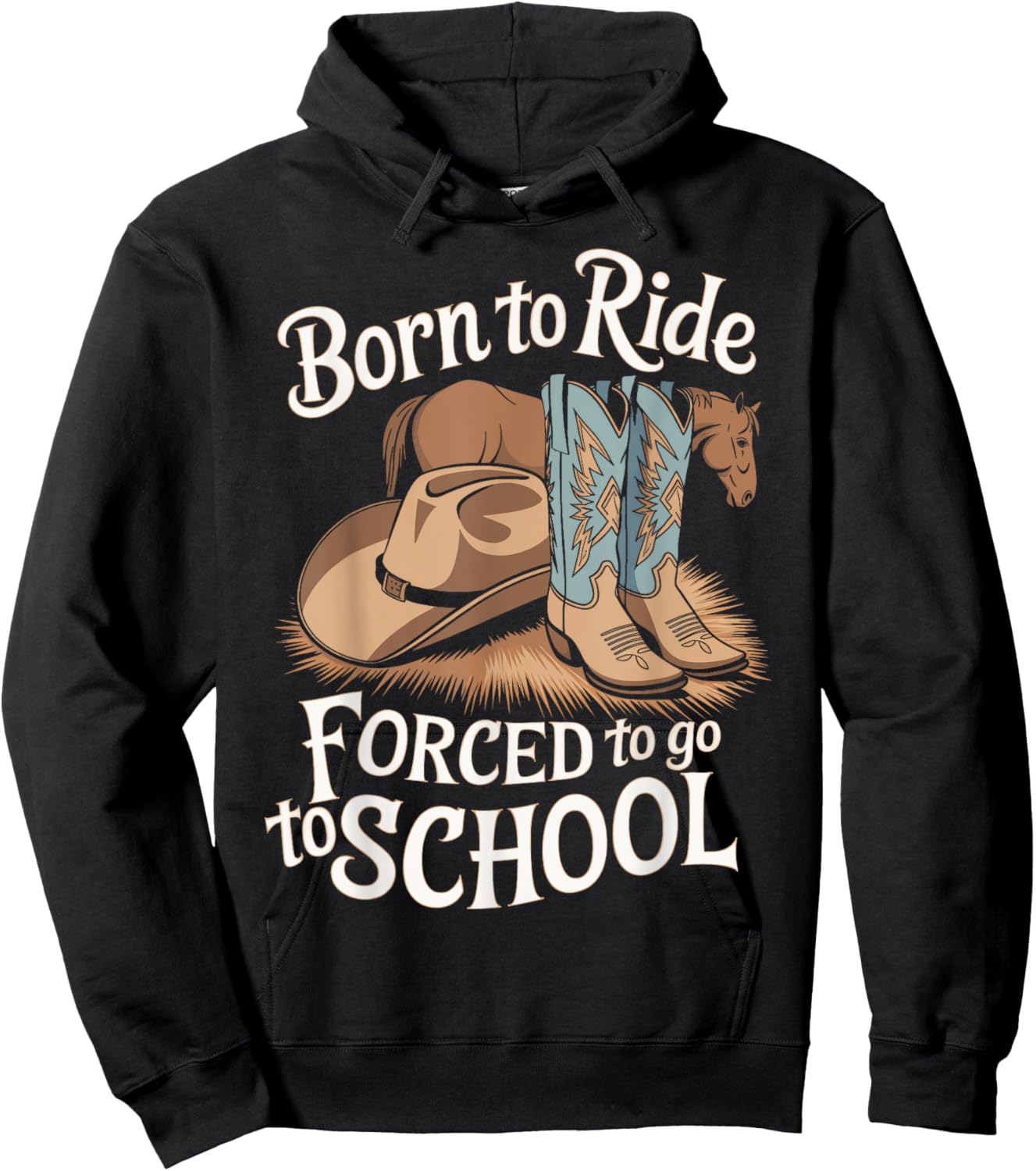 Horse Riders Barrel Racing Horse Owners Born Ride Horses Hoodie - Hoodie | Black