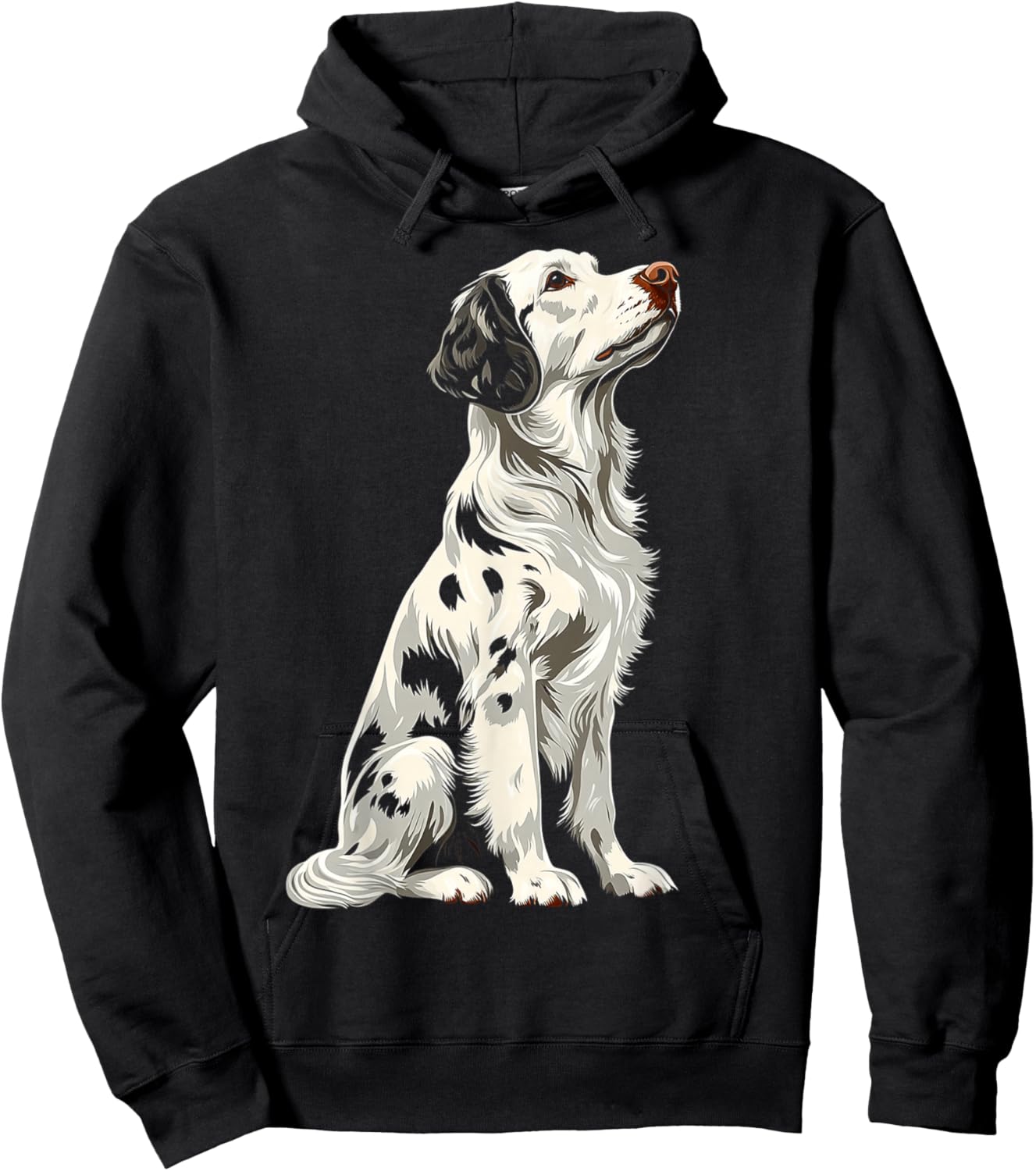 English Setter Dog Motif Pet Art English Setter Hoodie - Hoodie | Black