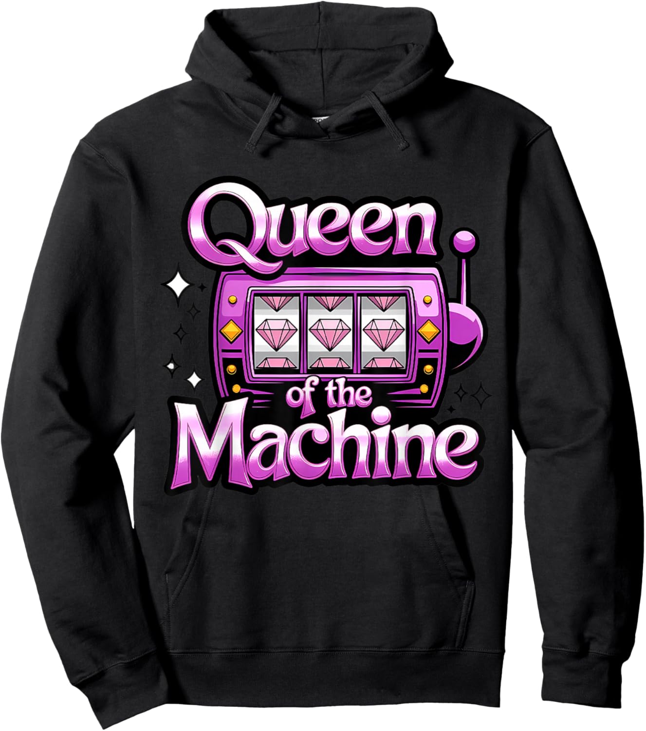 Slot Machine Queen Slots Casino Gambling Gambler Women Hoodie - Hoodie | Black