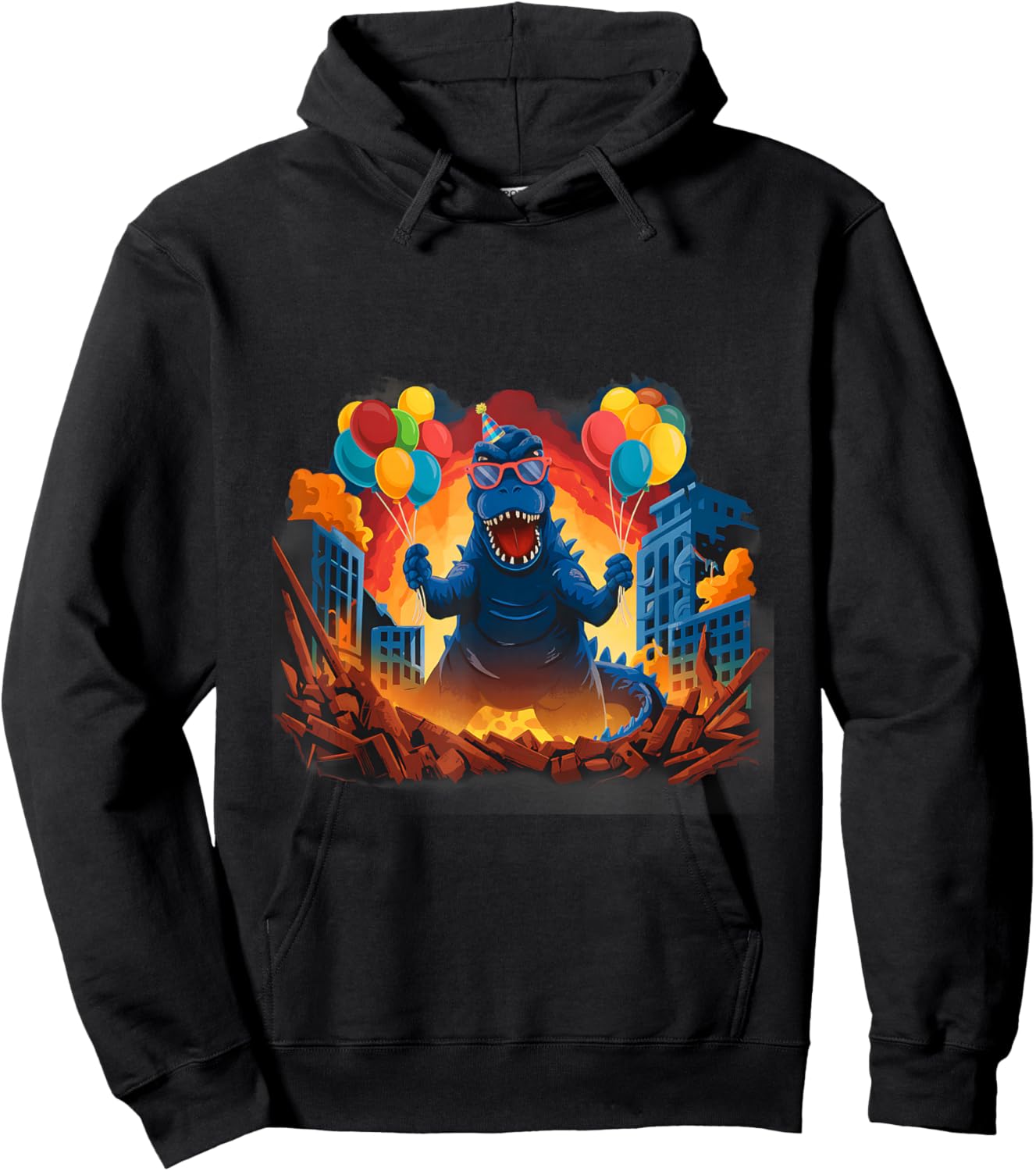 Kaiju Birthday Party Japan Monster Movie Bday Japanese Hoodie - Hoodie | Black