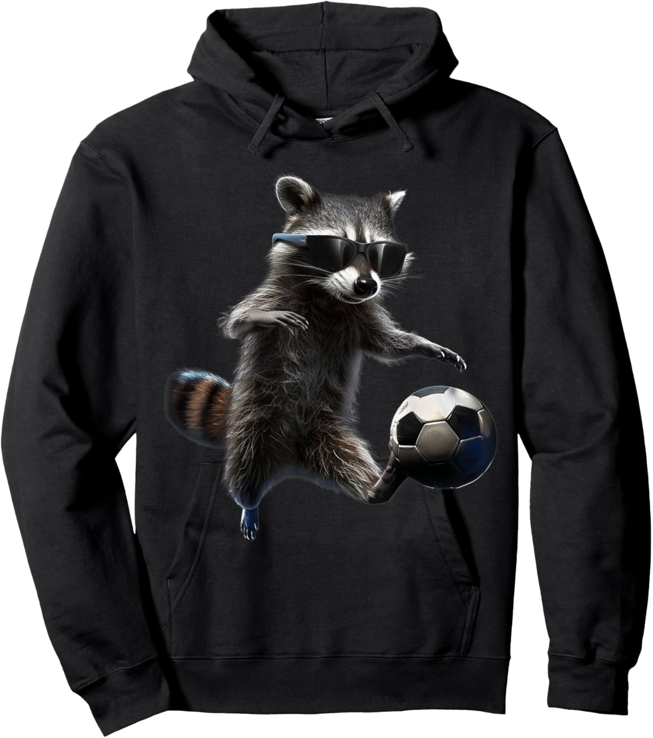 Raccoon Soccer Hoodie - Hoodie | Black