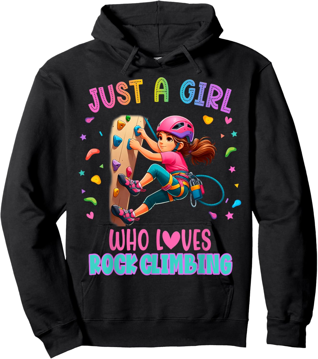 Rock Climbing Birthday Girl Bouldering Hoodie - Hoodie | Black