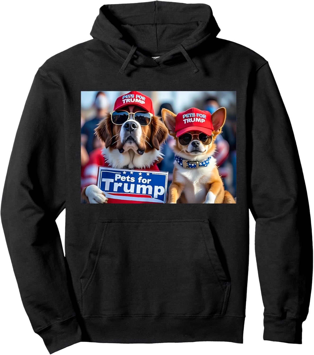 Donald Trump Make Dogs Safe Again Red Hat 2024 Debate Funny Hoodie - Hoodie | Black