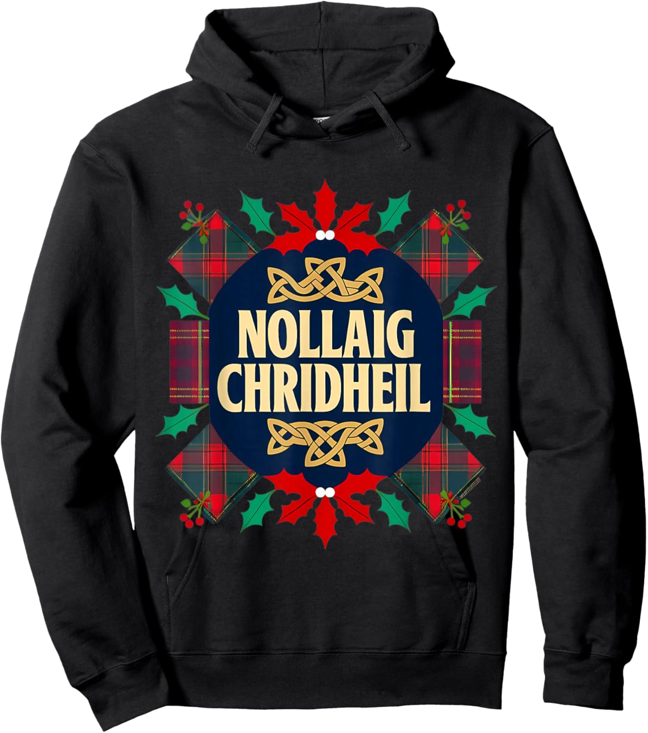 Nollaig Chridheil Scottish Merry Christmas Scotland Scot Hoodie - Hoodie | Black