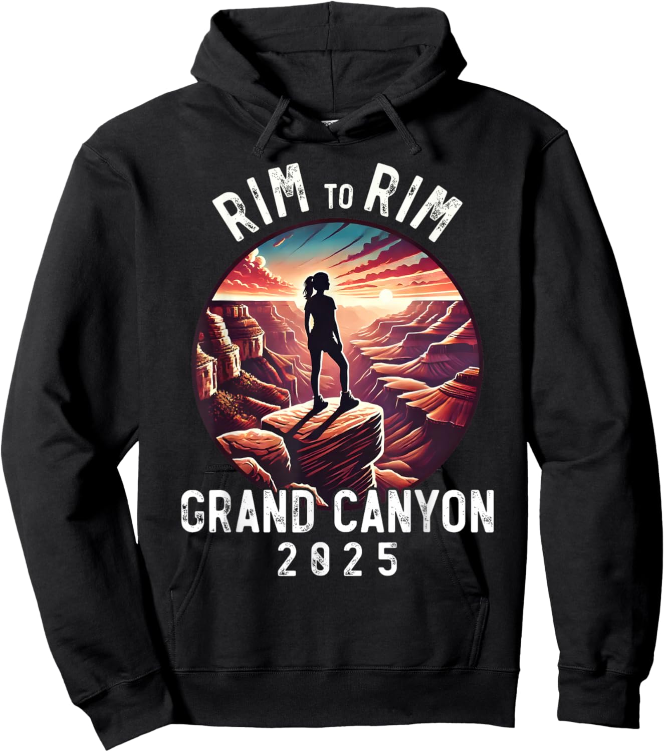 Rim - Rim Grand Canyon, I Hiked The Grand Canyon 2025, Women Hoodie - Hoodie | Black