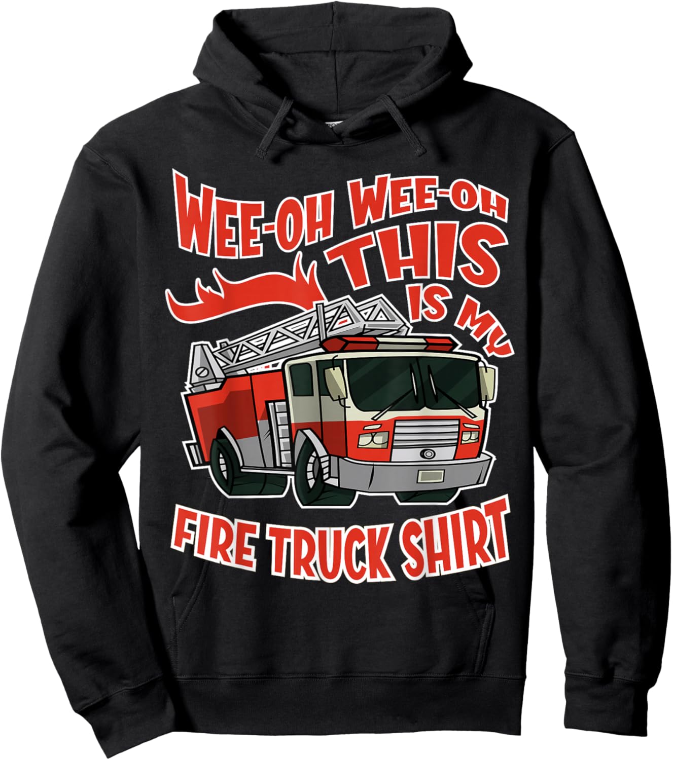 Firetruck Toddler | This Is My Fire Truck Firefighter Kids Hoodie - Hoodie | Black