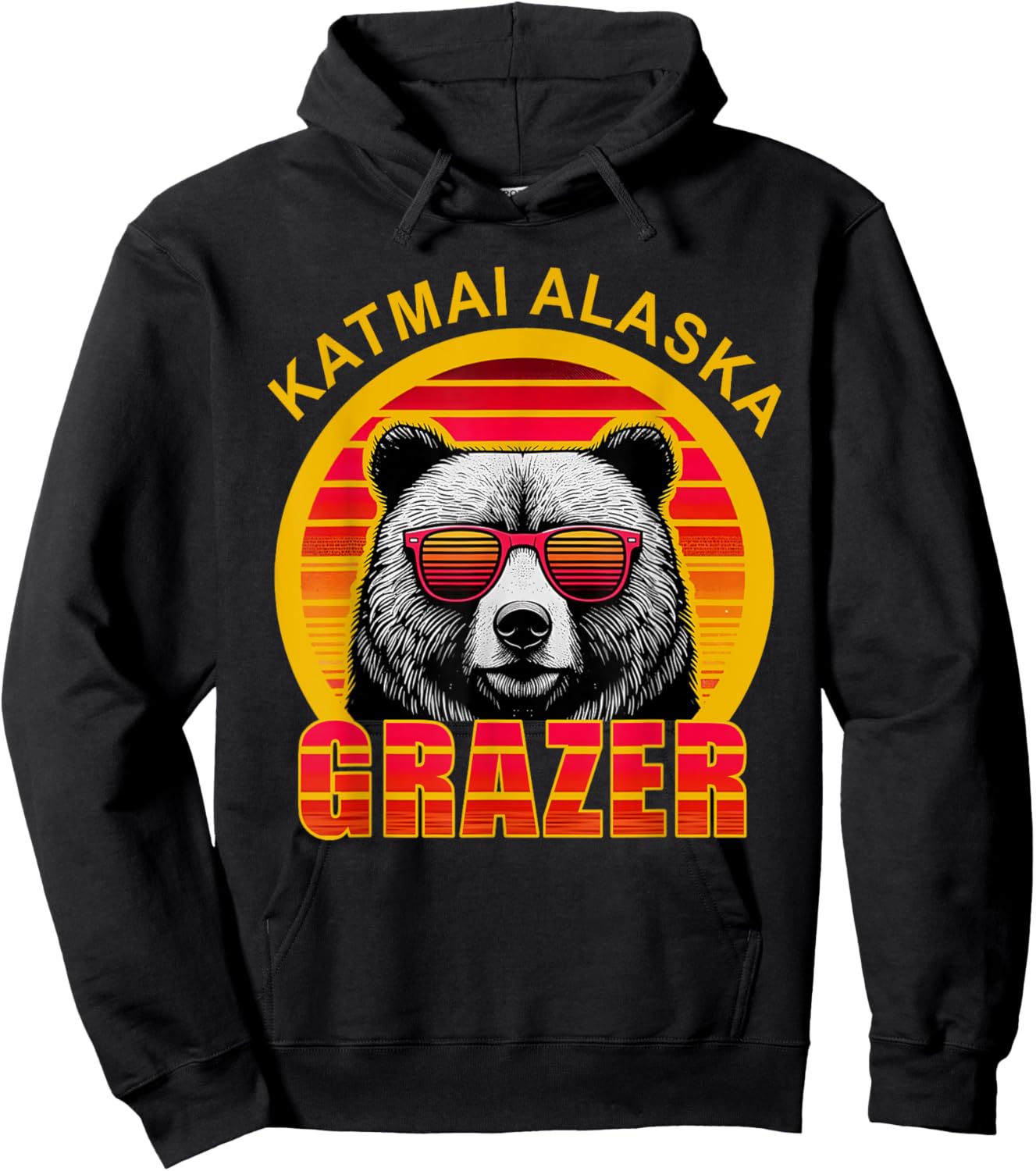 Katmai Alaska Grazer Vintage Fat Bear Week 2024 Hoodie - Hoodie | Black