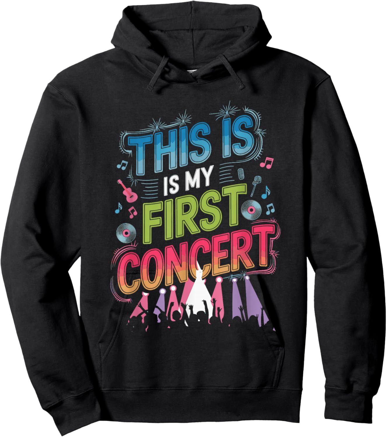 This Is My First Concert Hoodie - Hoodie | Black