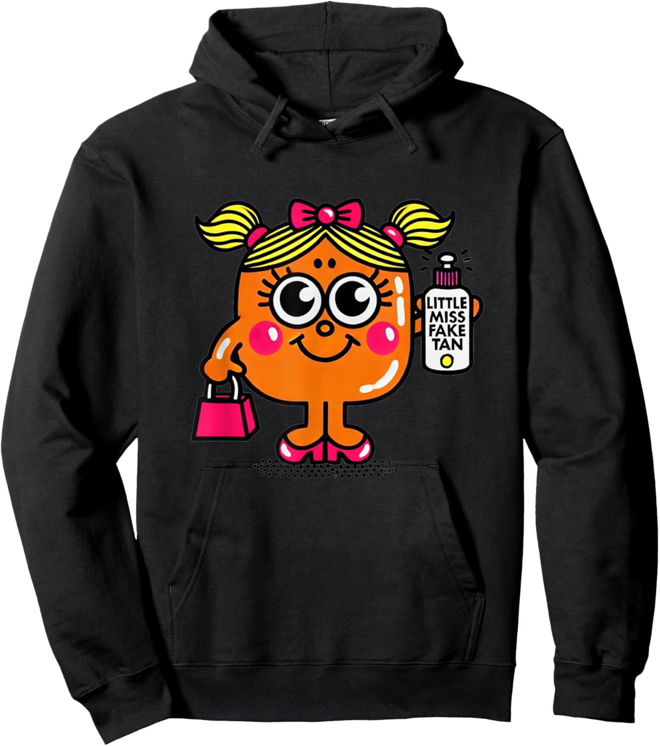 Little Miss Fake Tan Funny Beauty Self-Tanning Humor Hoodie - Hoodie | Black