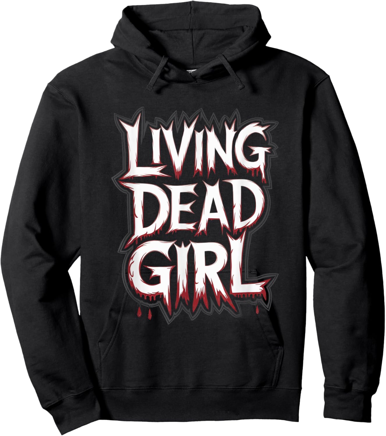 Dripping Blood Zombie Movie Living Dead Girl Halloween Hoodie - Hoodie | Black