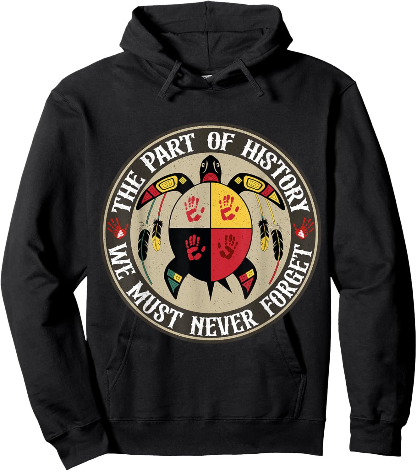 Medicine Wheel Turtle MMIW Native Americans Hoodie - Hoodie | Black