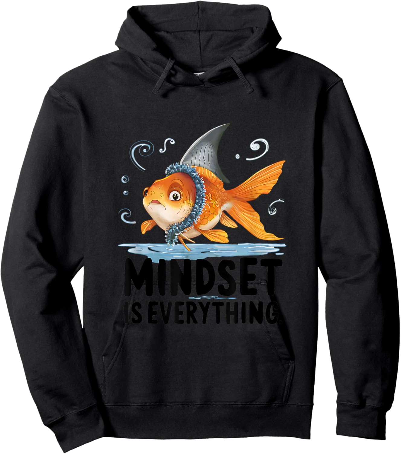 Everything Is Mindset Shark Fin Goldfish Hoodie - Hoodie | Black