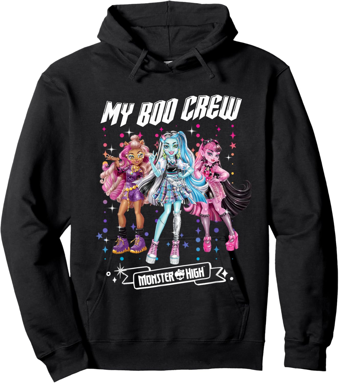 Monster High - My Boo Crew Clawdeen Frankie Draculaura Hoodie - Hoodie | Black