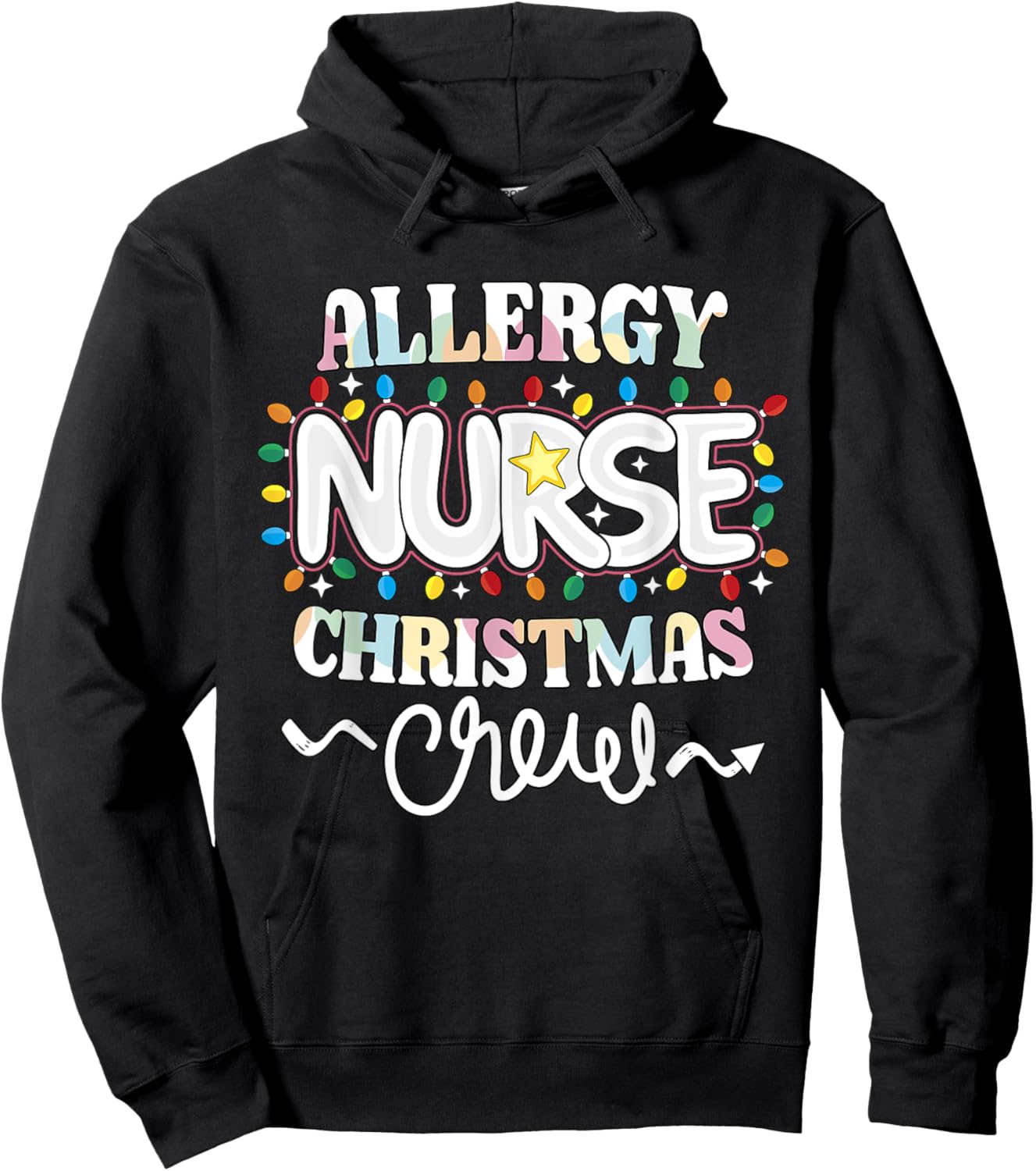 Allergy Nurse Christmas Crew Allergy/Immunology Nursing NP Hoodie - Hoodie | Black