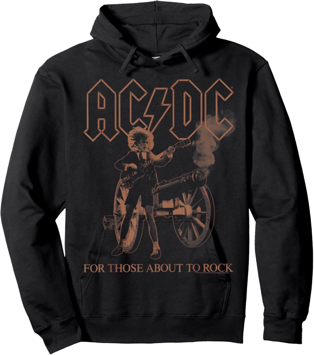 AC/DC For Those About To Rock Angus Photo by Michael Putland Hoodie - Hoodie | Black