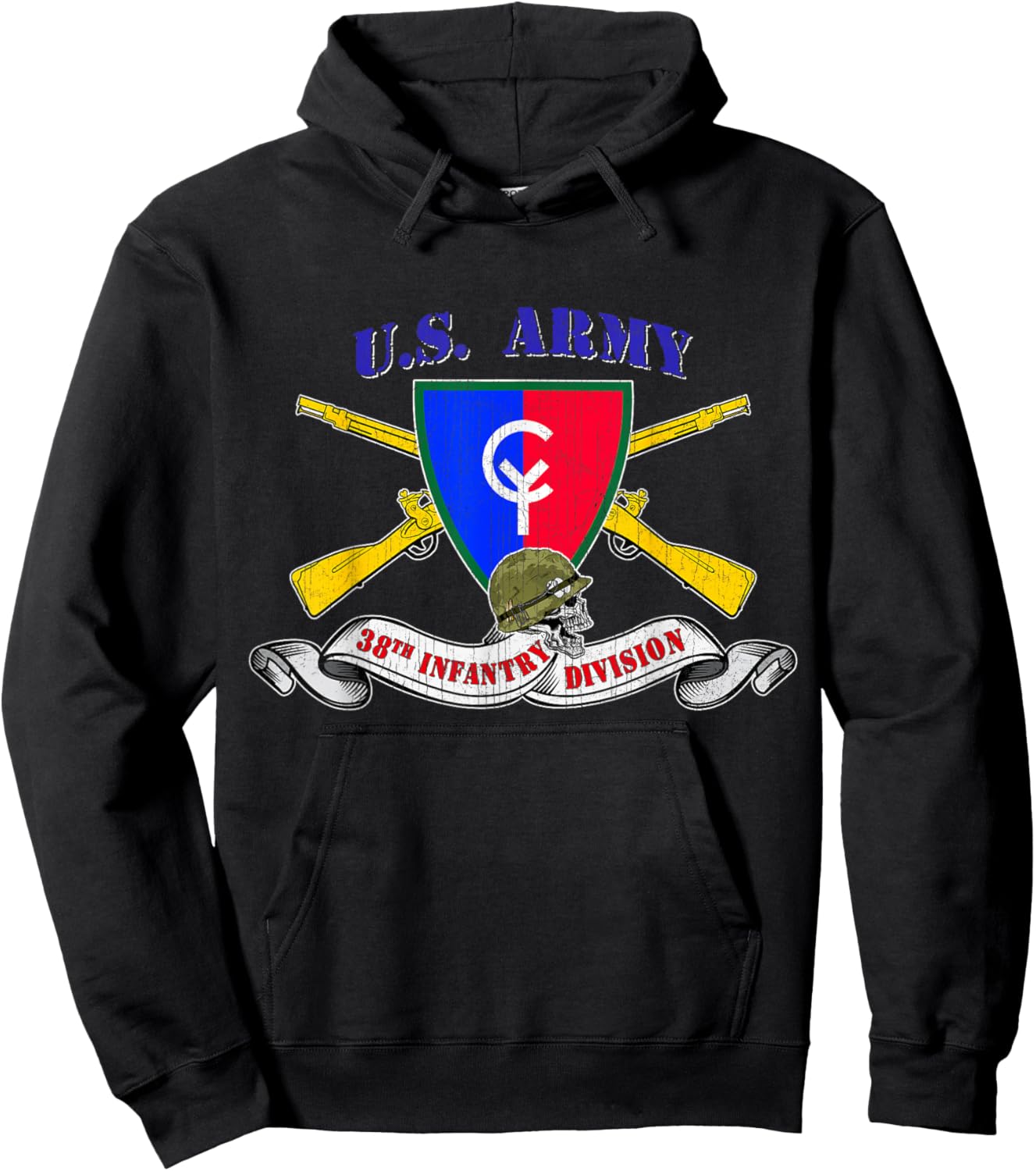 38th Infantry Division 38th ID Veteran Cyclone Division Hoodie - Hoodie | Black