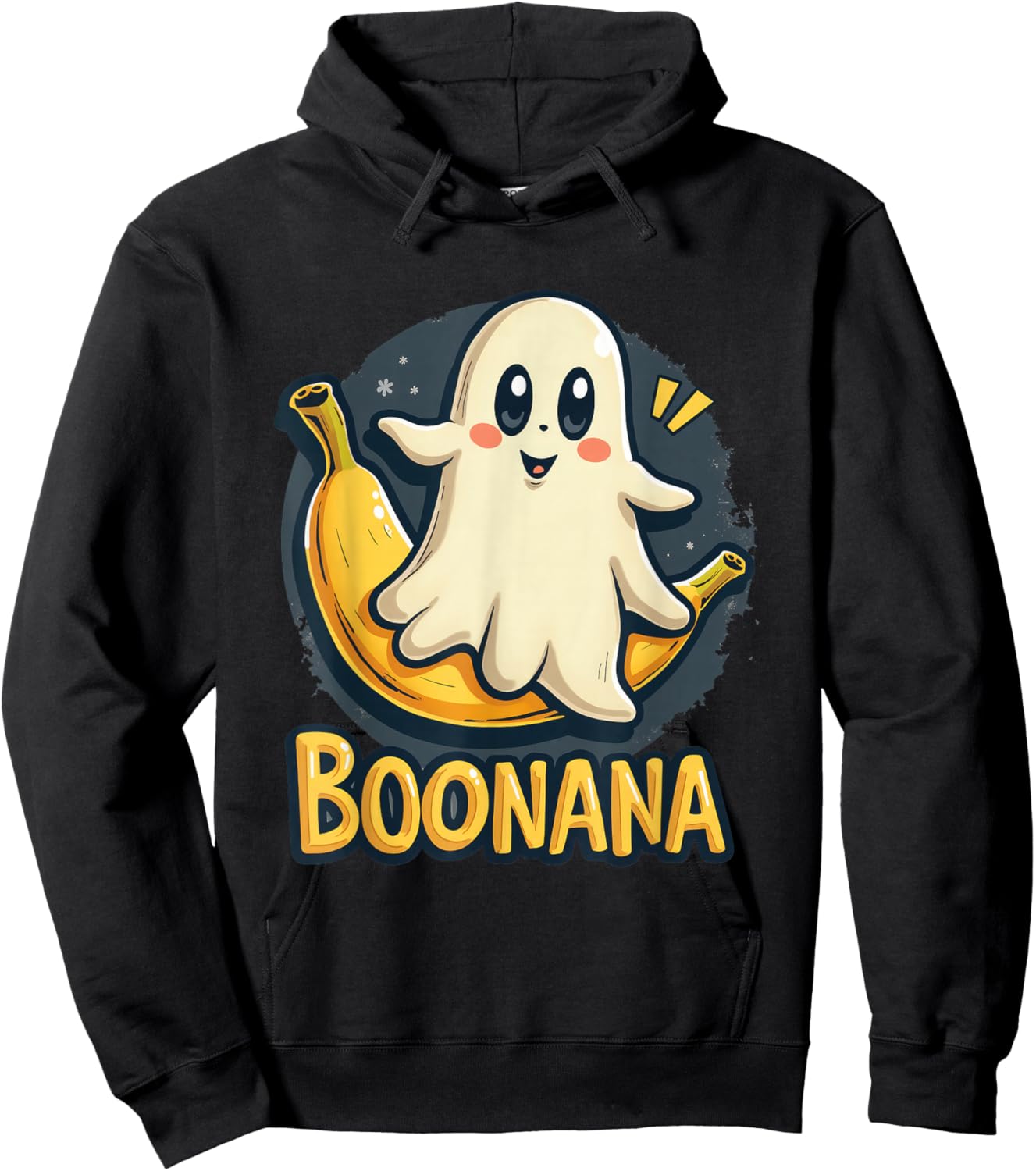 Boonana Halloween Cute Ghost Banana Fun Spooky Kawaii Hoodie - Hoodie | Black