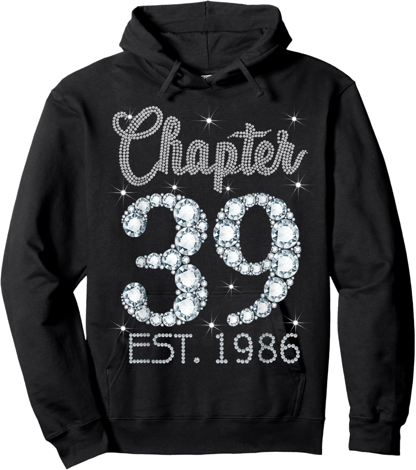 Chapter 39 EST 1986 Happy 39Th Birthday Girl Gift Hoodie - Hoodie | Black