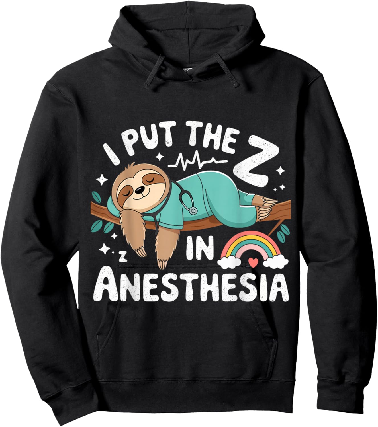 Funny I Put the Zz in Anesthesia Nurse Anesthesiologist Hoodie - Hoodie | Black