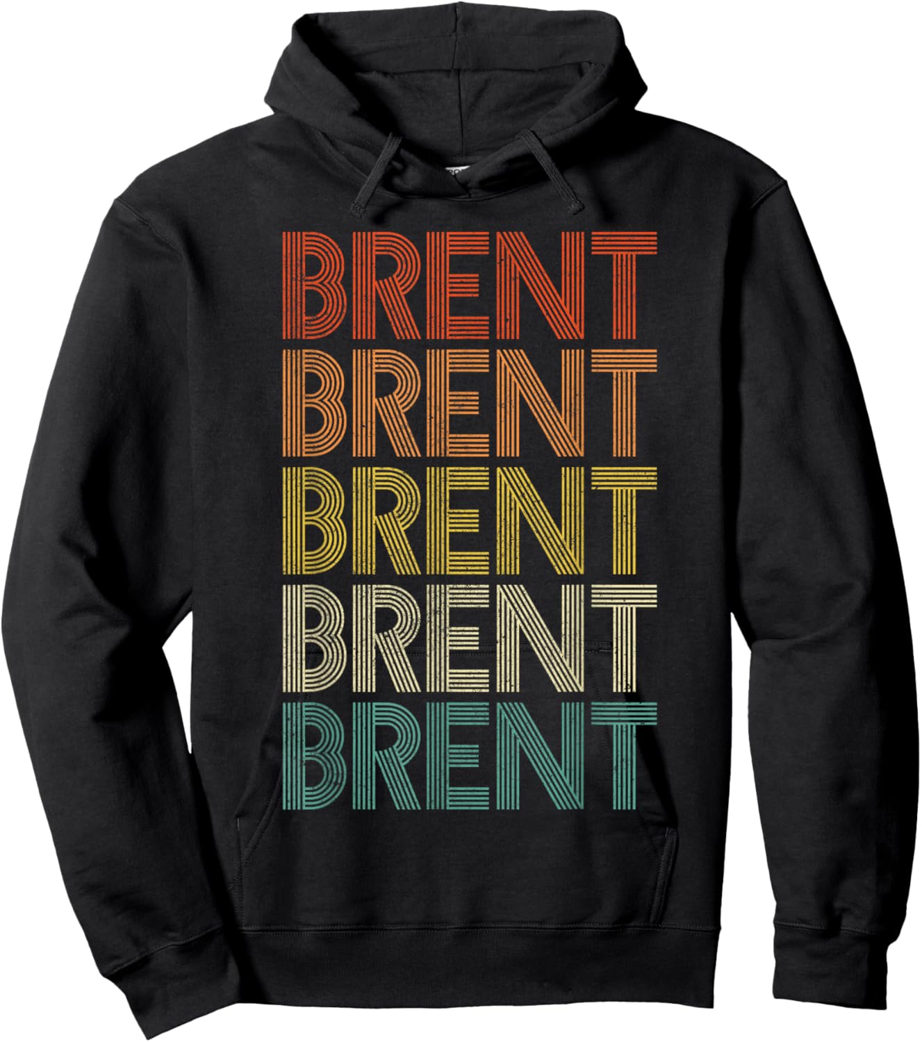 Brent Vintage Retro Hoodie - Hoodie | Black