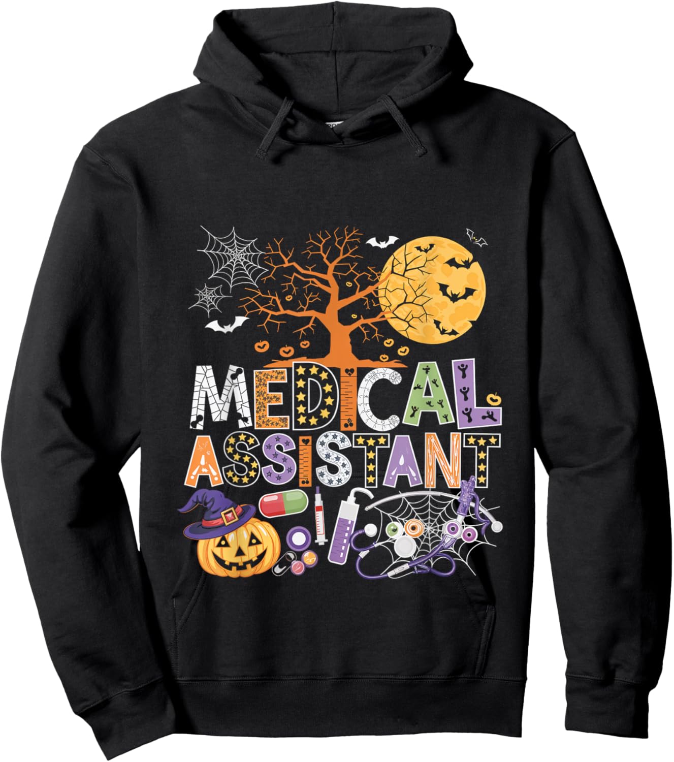 Medical Assistant Halloween Medical Nurse Costume Fun Hoodie - Hoodie | Black