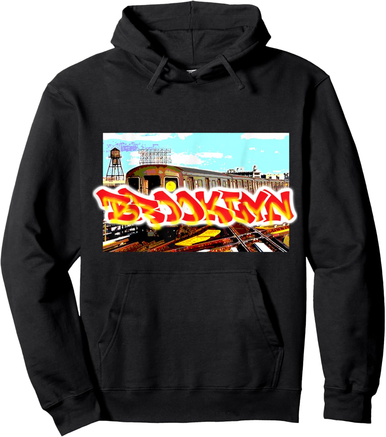 Brooklyn New York Hip Hop NYC Old School Subway Graffiti Hoodie - Hoodie | Black