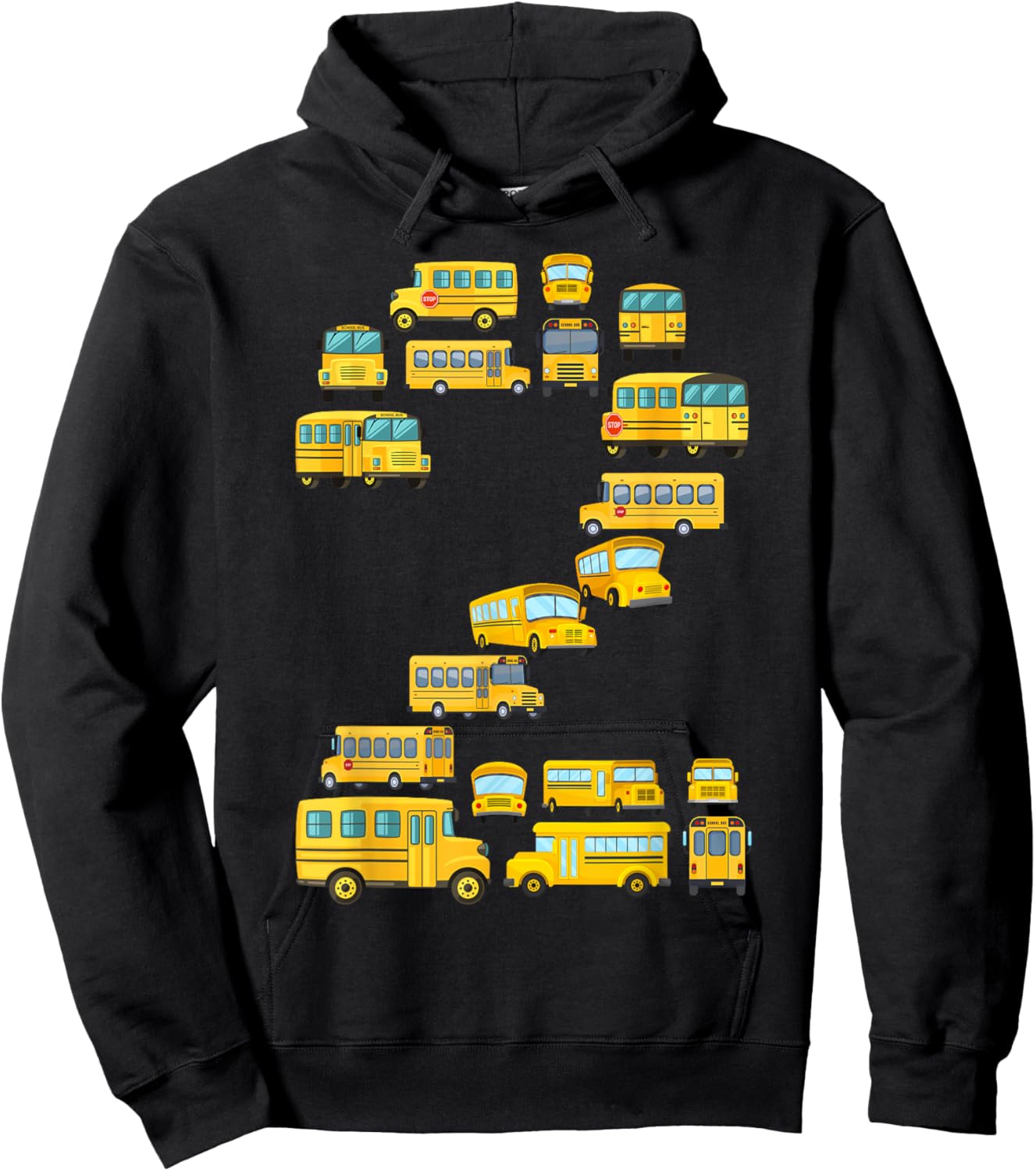 Cool 2 Birthday School Bus 2nd Bday Party 2 Years Old Hoodie - Hoodie | Black