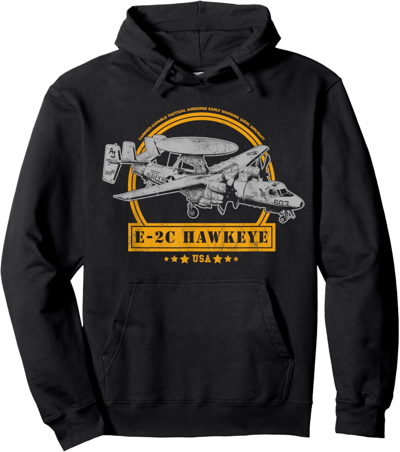 E-2 Hawkeye Aircraft Hoodie - Hoodie | Black