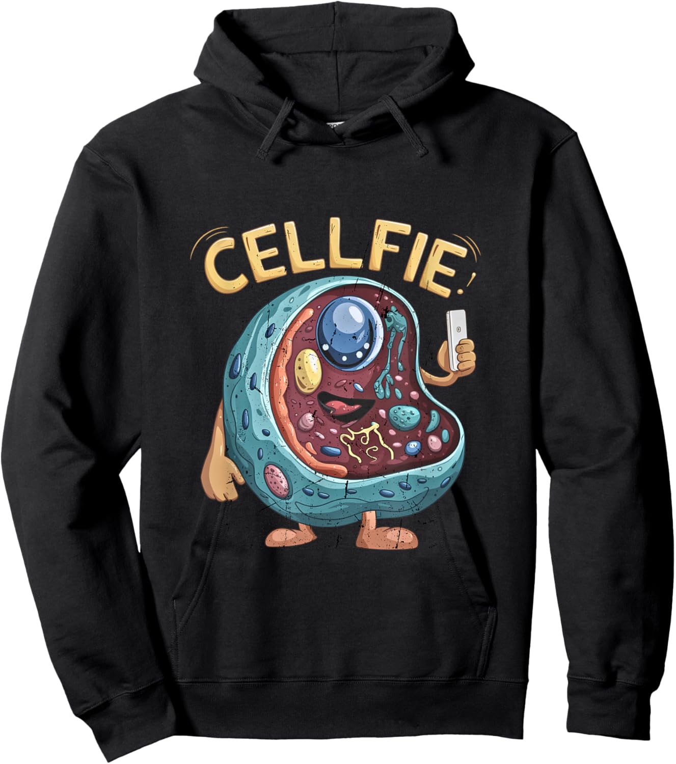 Cell Fie Funny Design Science Biology Teacher Hoodie - Hoodie | Black