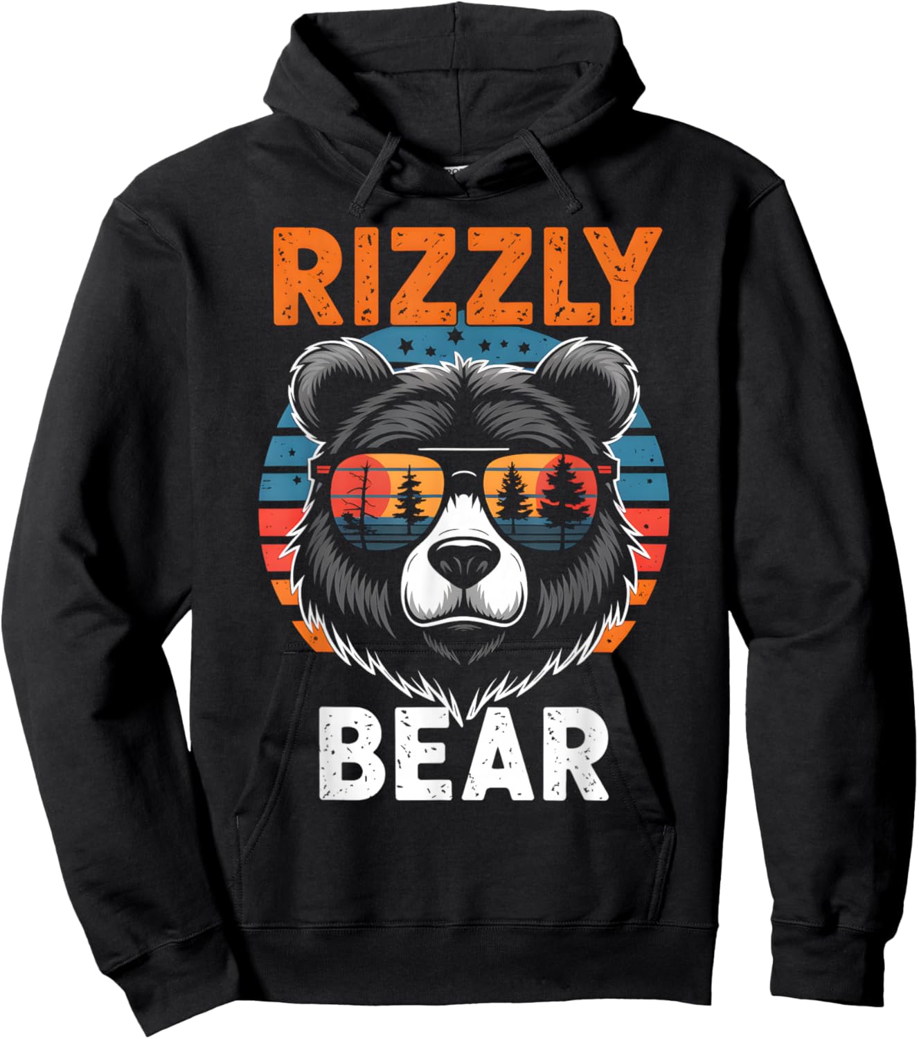 Rizzly Bear Funny Gen Alpha Viral Influencer Slang Hoodie - Hoodie | Black