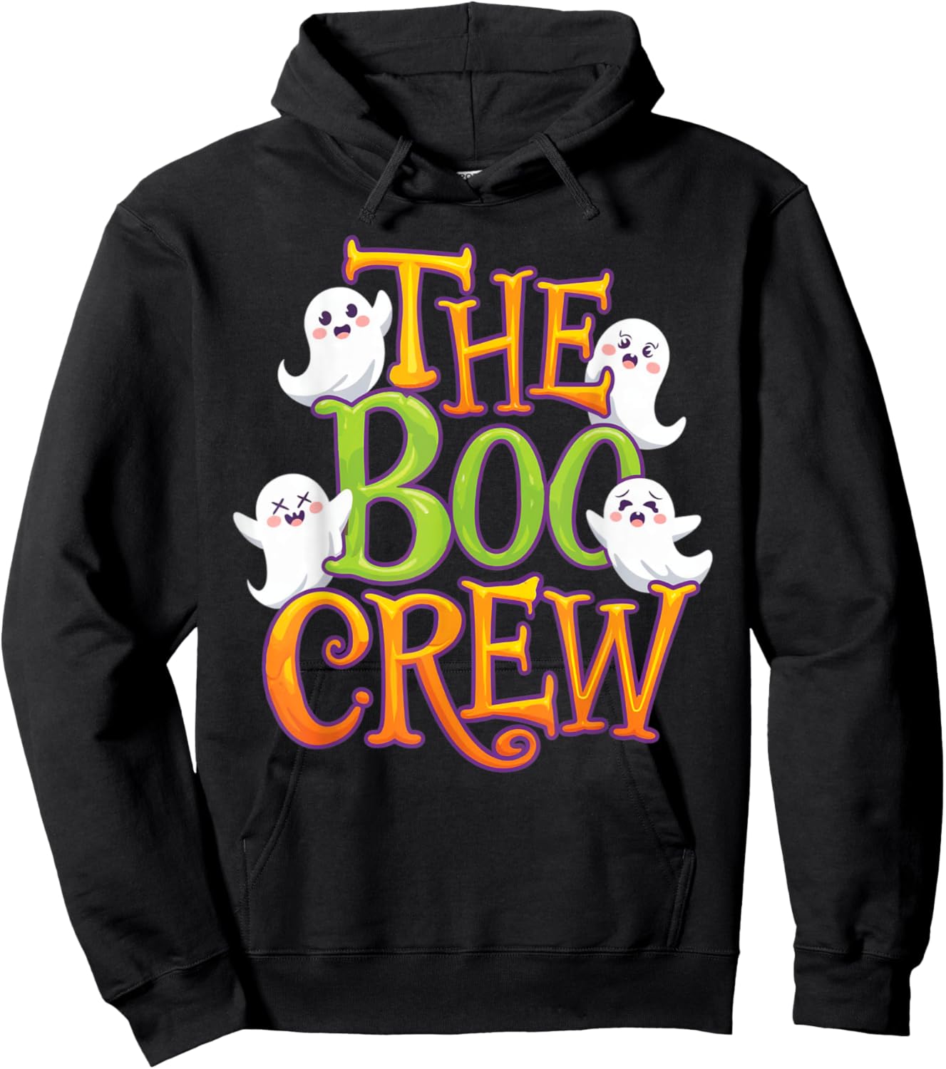 Halloween Ghost The Boo Crew Hoodie - Hoodie | Black