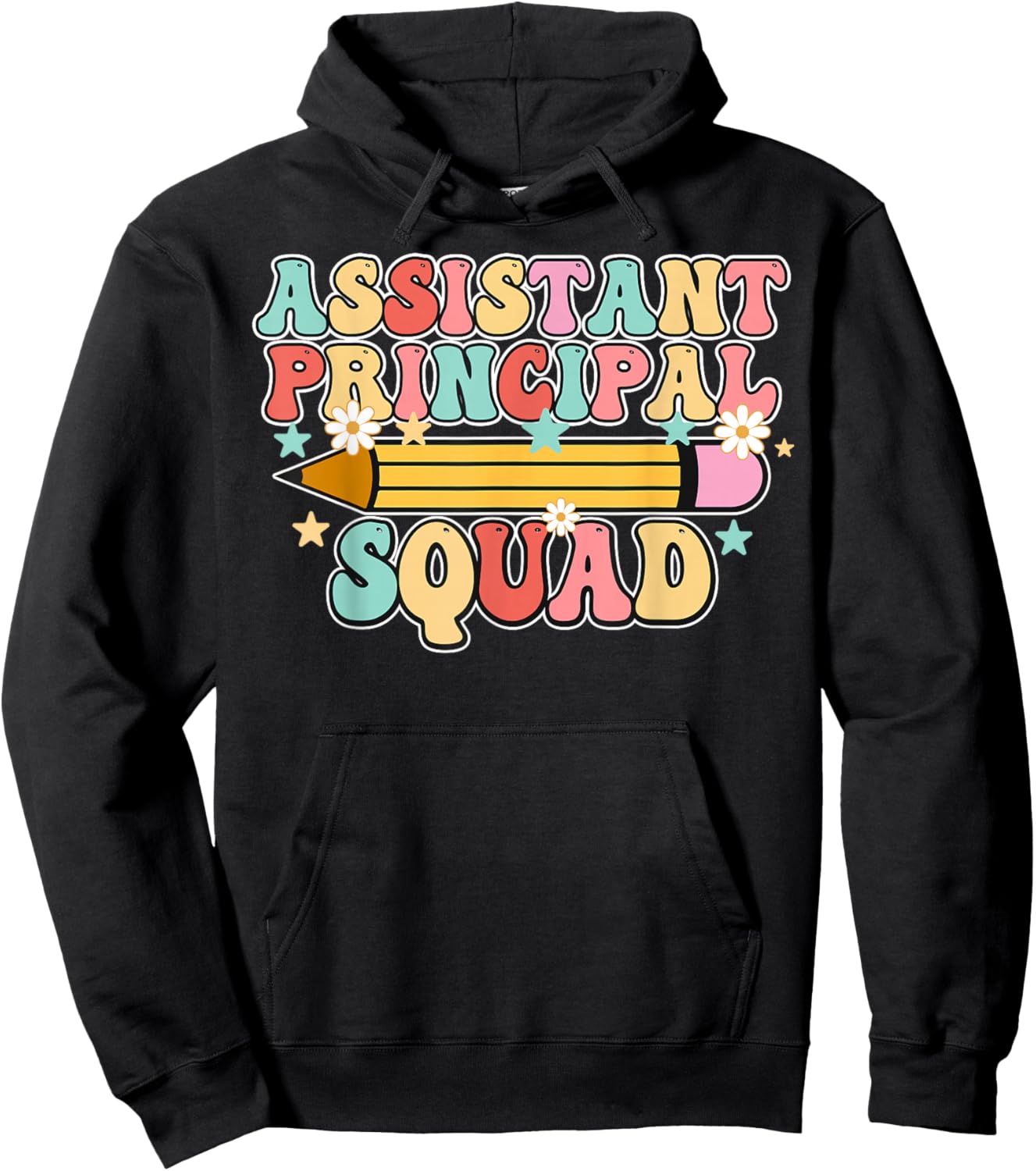 School Assistant Principal Squad Retro Back to School Hoodie - Hoodie | Black