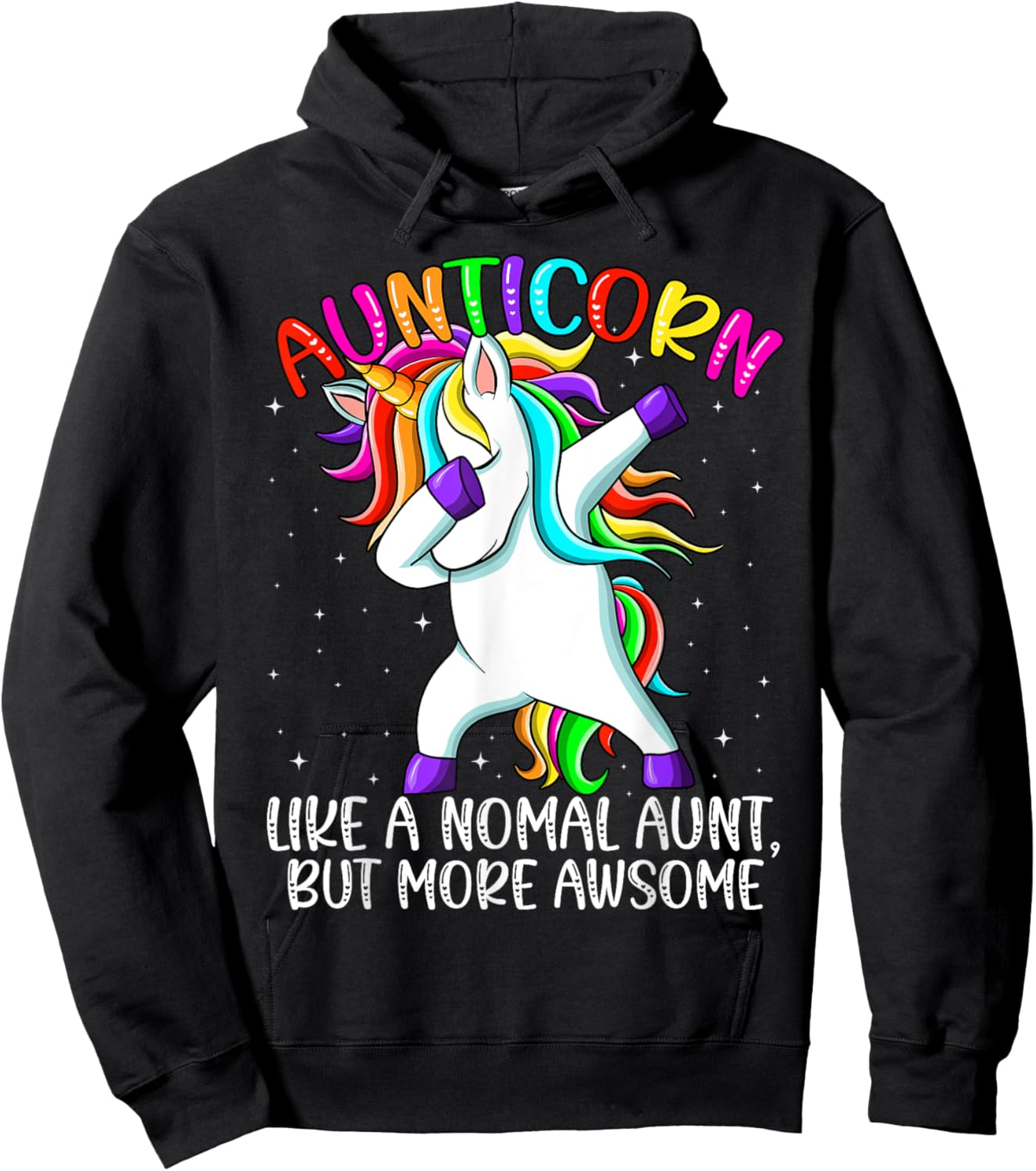 Aunt Unicorn Dabbing Aunticorn Like An Aunt Only Awesome Hoodie - Hoodie | Black