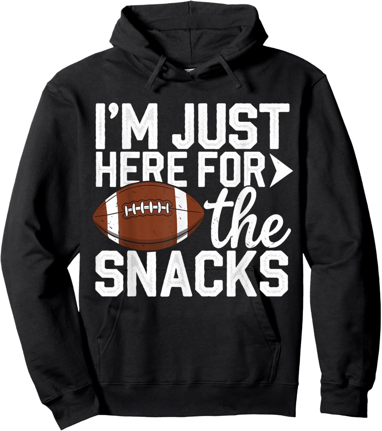 I'm just here for the Snacks Football Brother Sister Hoodie - Hoodie | Black