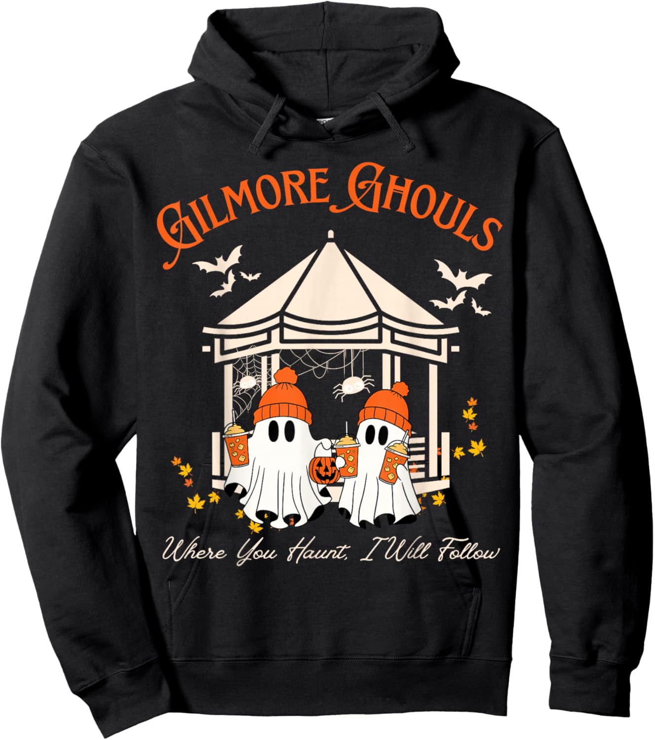 Gilmore Ghouls Where You Haunt, I Will Follow Fall Hoodie - Hoodie | Black