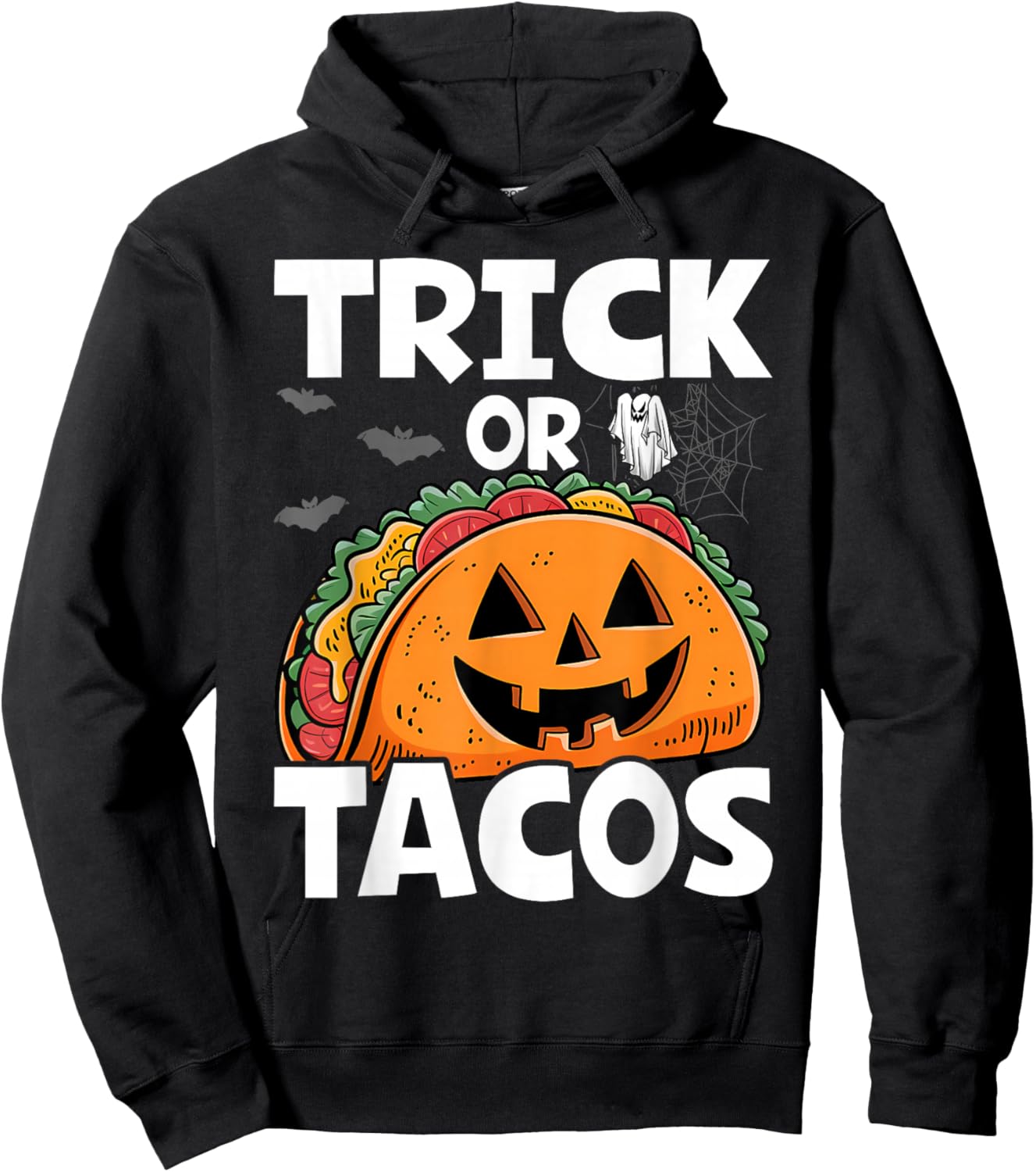 Halloween Trick Or Tacos Mexican Food Costume Men Women Kids Hoodie - Hoodie | Black