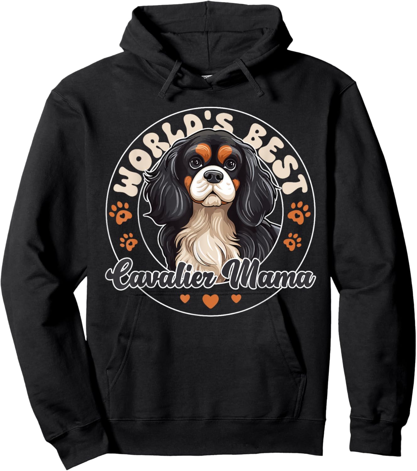 Cavalier King Charles Spaniel Dog World's Best Cavalier Mama Hoodie - Hoodie | Black