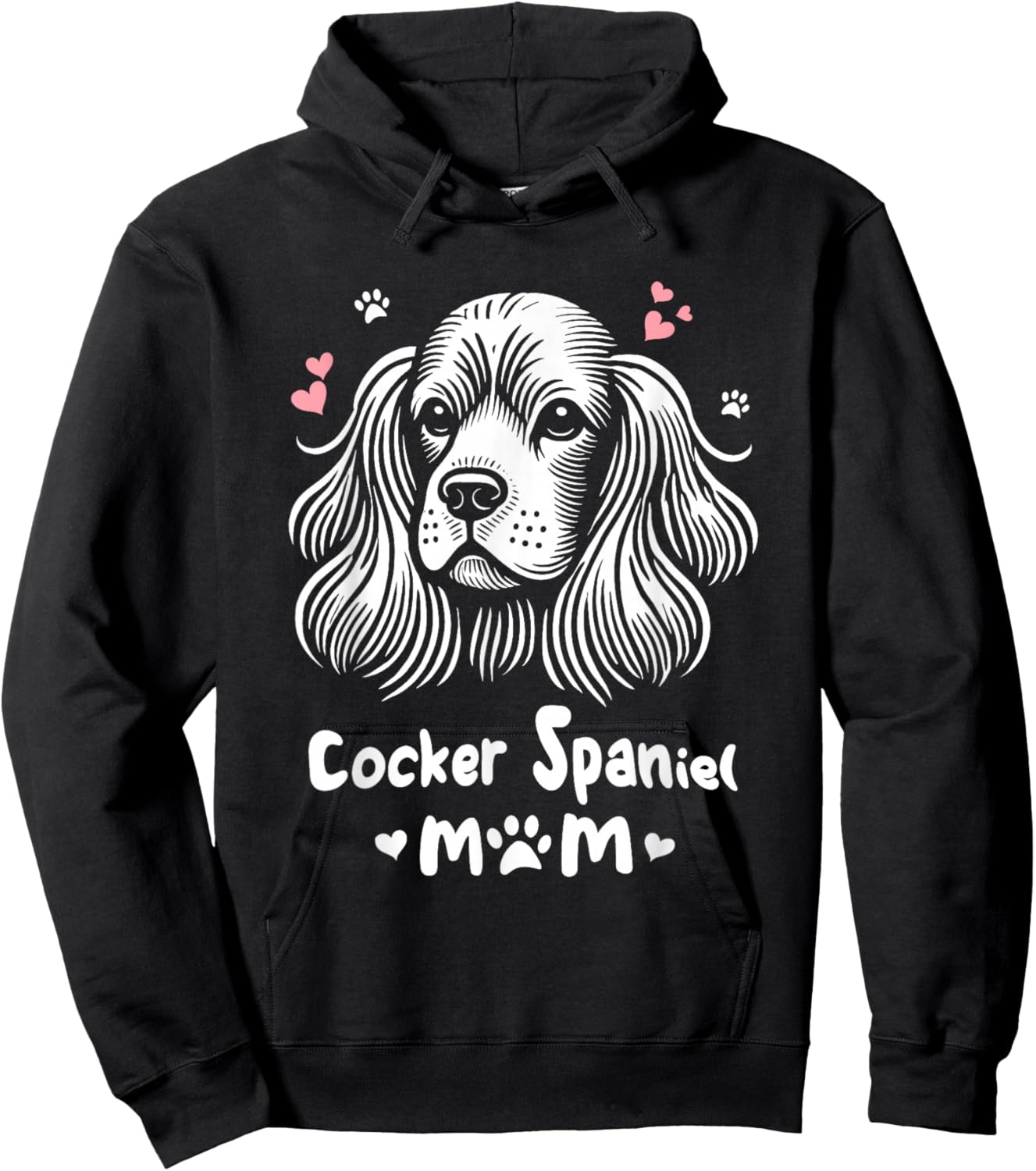 Cocker Spaniel Mom Spaniels Hoodie - Hoodie | Black
