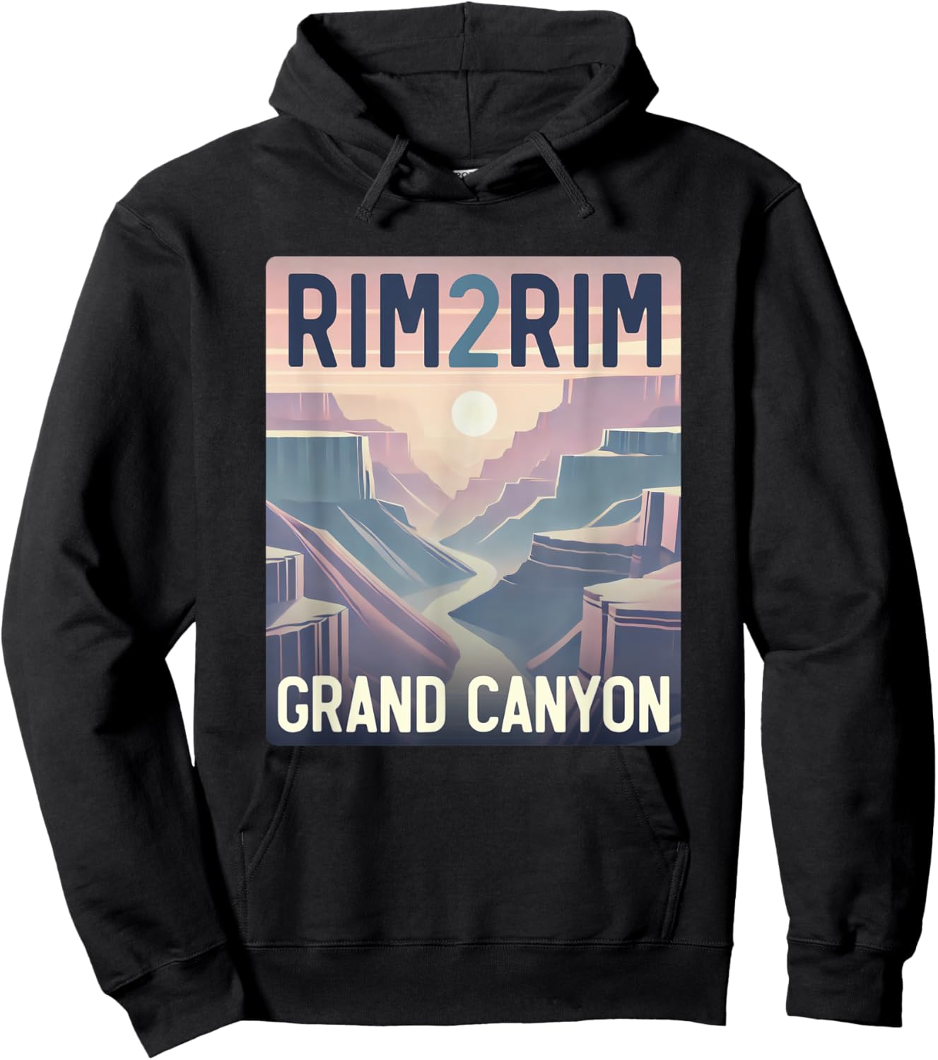 Rim 2 Rim Grand Canyon Trail Run Outfit, R2R2R Run Hiking Hoodie - Hoodie | Black