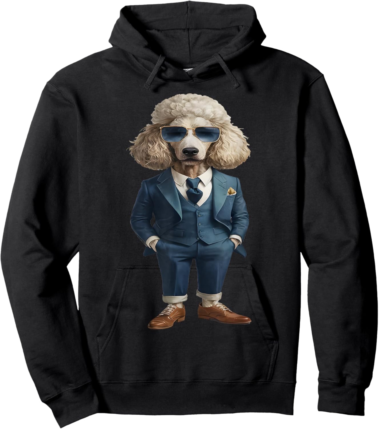 Men Woman Poodle Suit Poodle Hoodie - Hoodie | Black