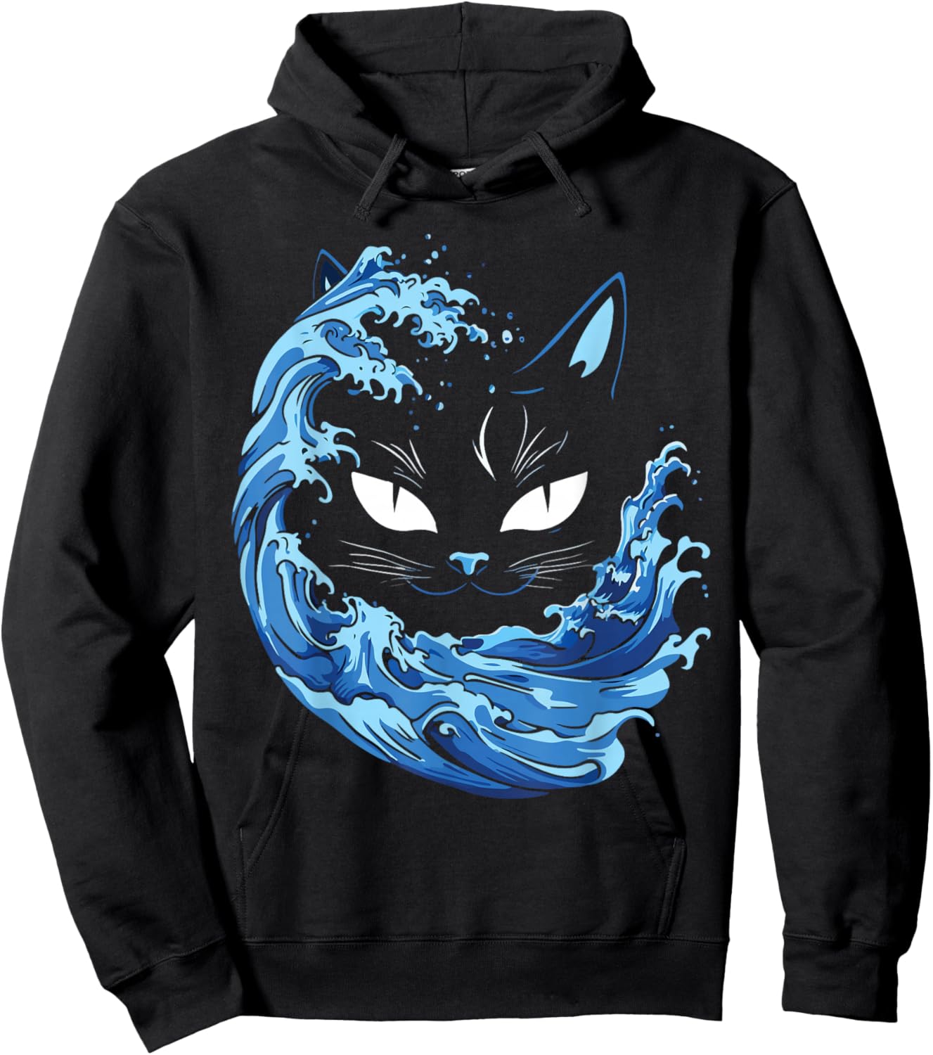 Blue Cats Wave For Kamala Funny Blue Wave Of Cat Ladies Hoodie - Hoodie | Black
