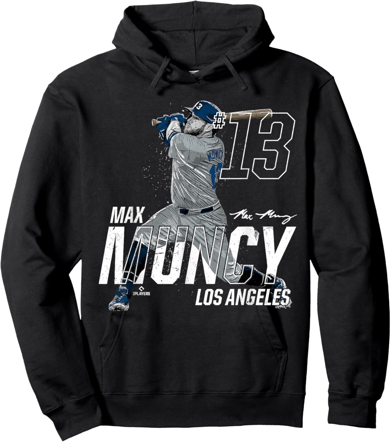 Dynamic Pose Max Muncy Los Angeles Baseball MLBPA Hoodie - Hoodie | Black